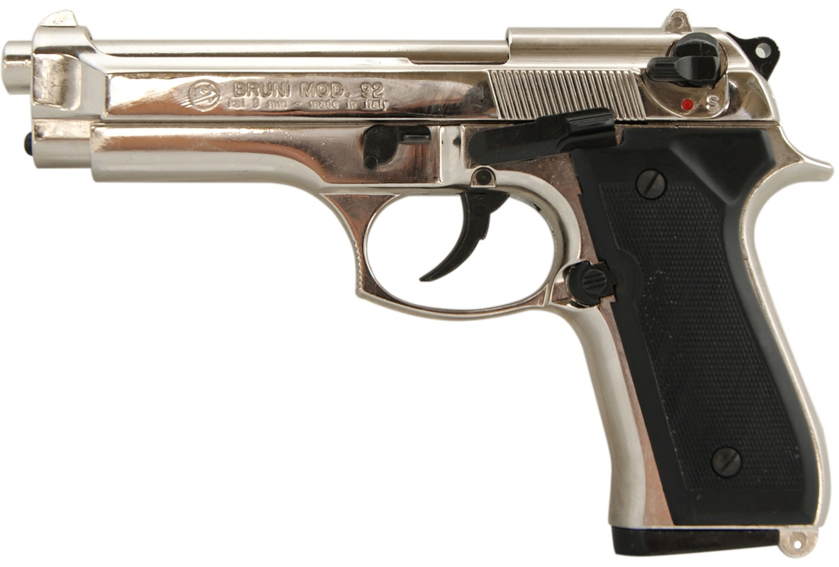 Plynová pistole Bruni 92 chrom cal.9mm