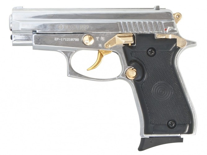 Plynová pistole Ekol P29 chrom gold cal.9mm