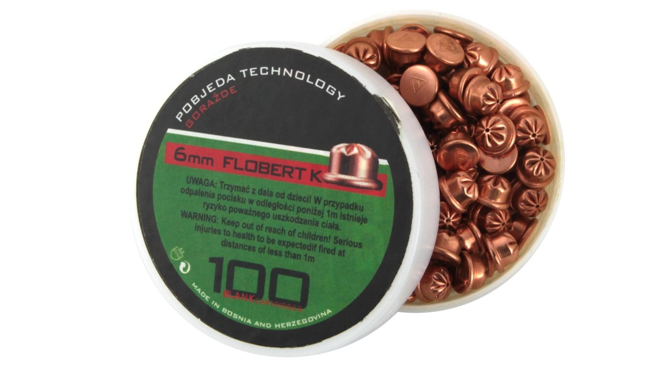 Startovací náboje 6mm short 100ks Pobjeda