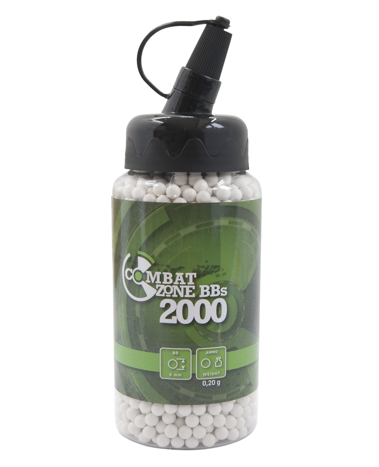 Kuličky BB 6mm 0,20g 2000 ks bílé Combat Zone