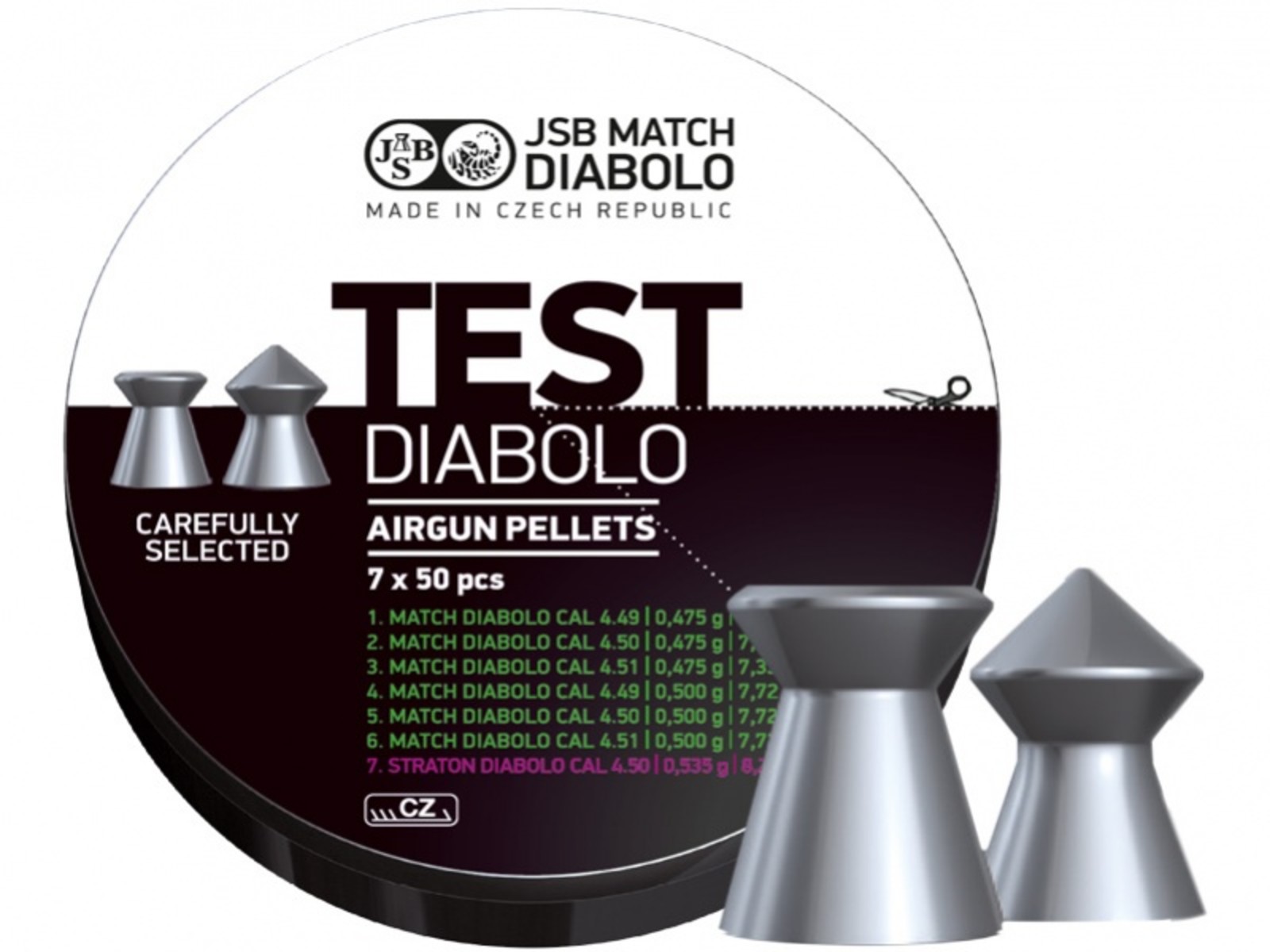 Diabolo JSB Match TEST pro pistoli .177