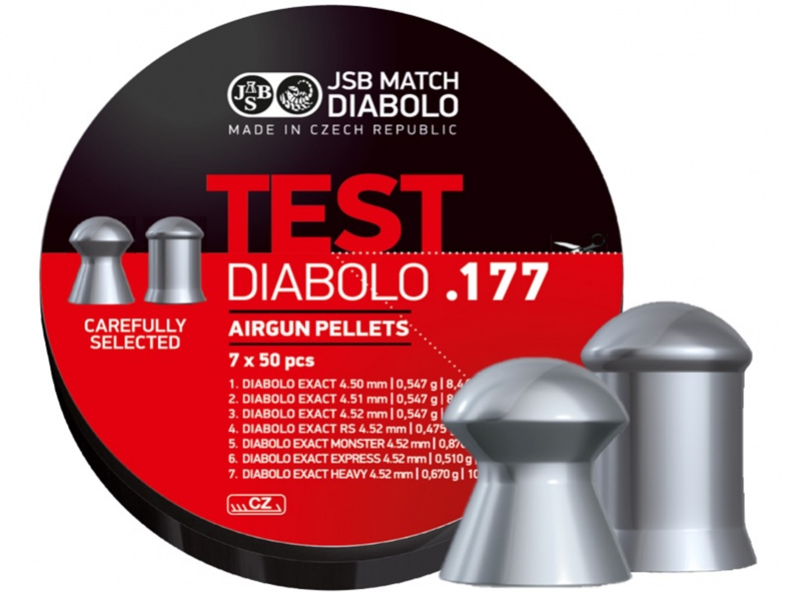 Diabolo JSB Exact TEST pro pušku .177