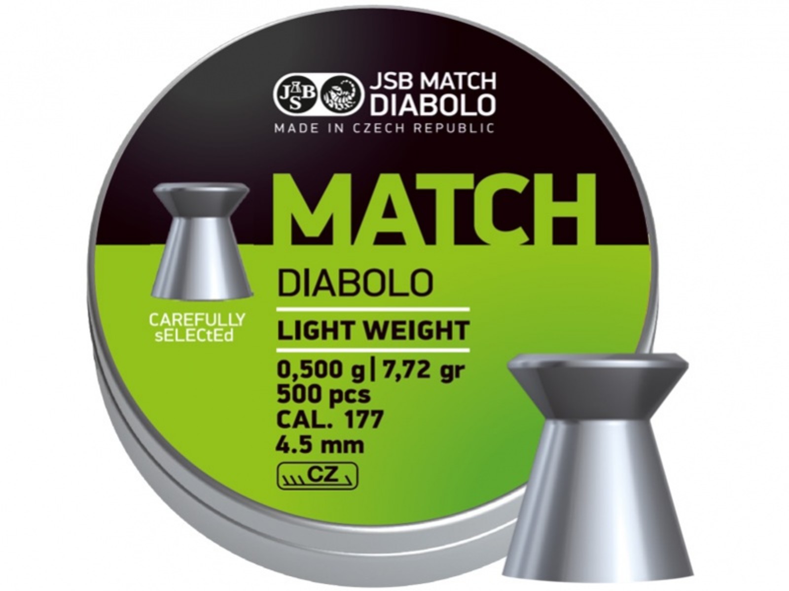 Diabolo JSB Match pistole 500ks cal.4,49mm