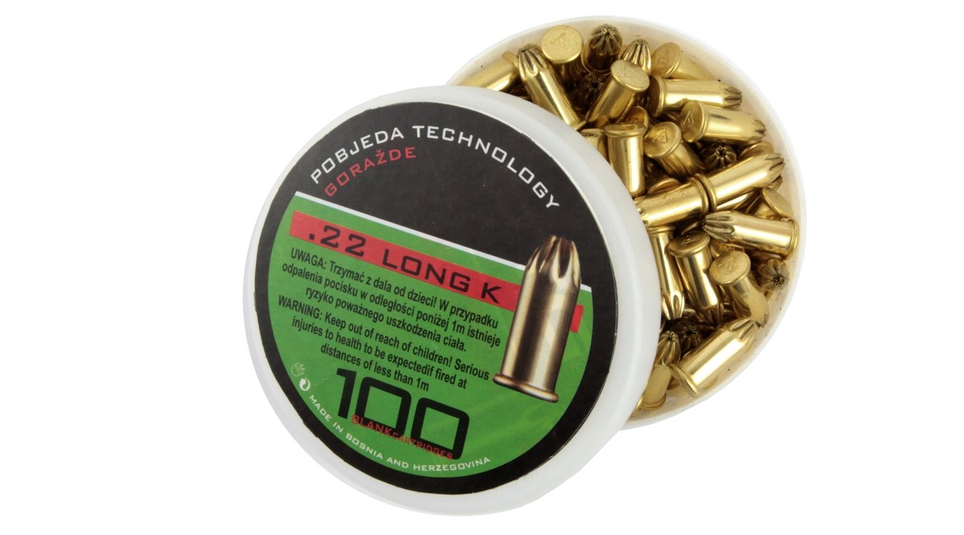 Startovací náboje 6mm Long revolver 100ks Pobjeda