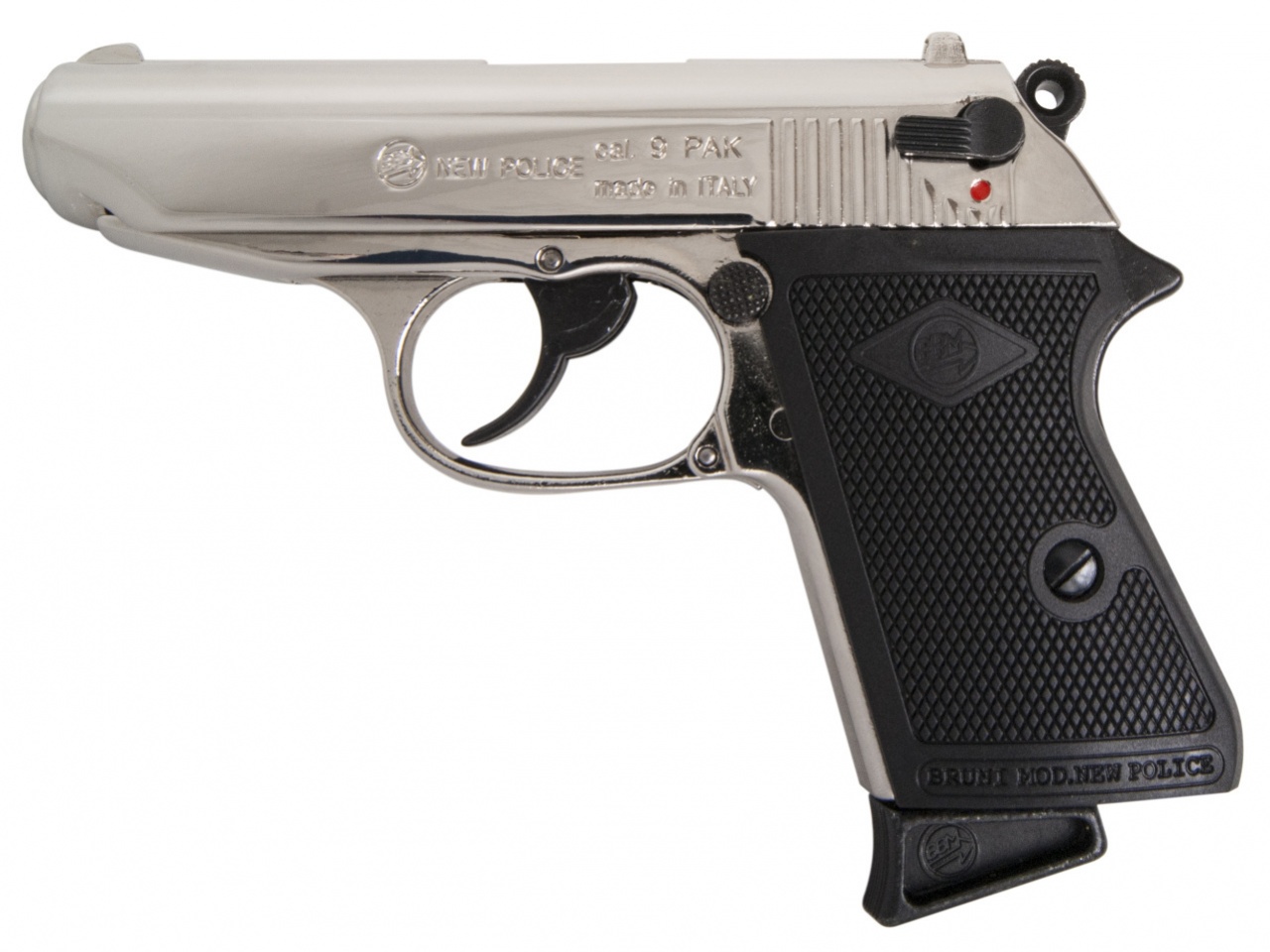 Plynová pistole Bruni New Police chrom cal.9mm