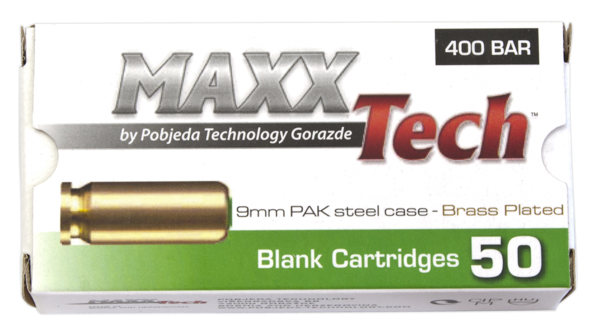 Startovací náboje 9mm pistole 50ks Pobjeda MAXX Tech Kód produktu: 199-004