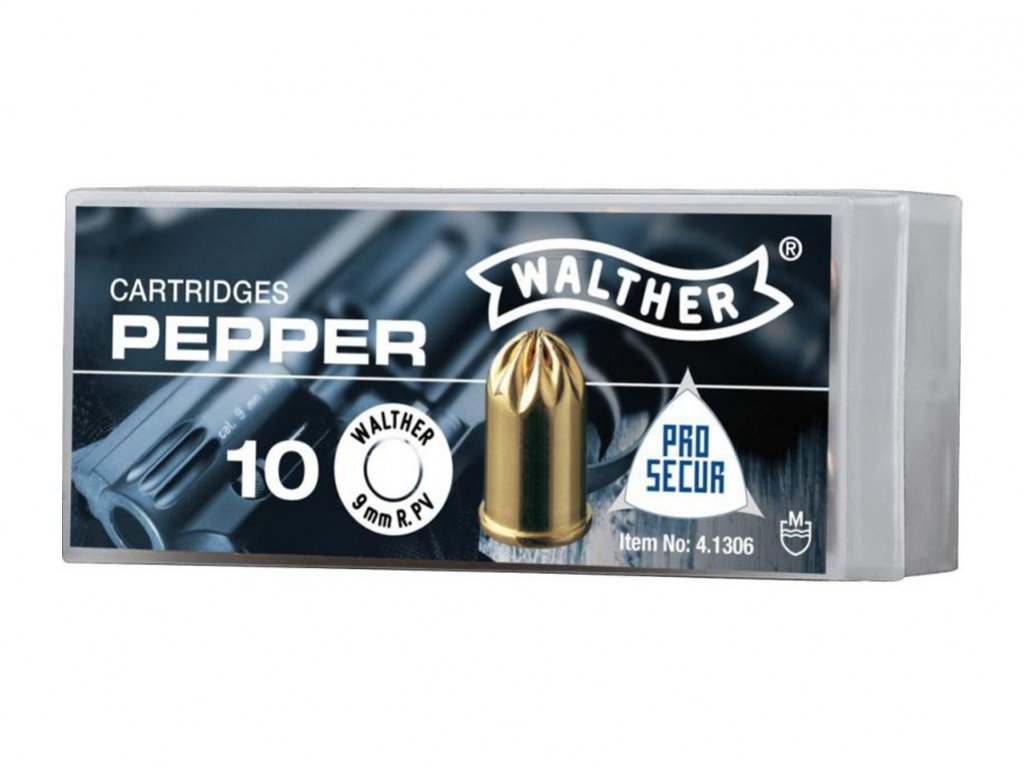 Plynové náboje PV-S 9mm revolver 10ks Supra Pepper Walther