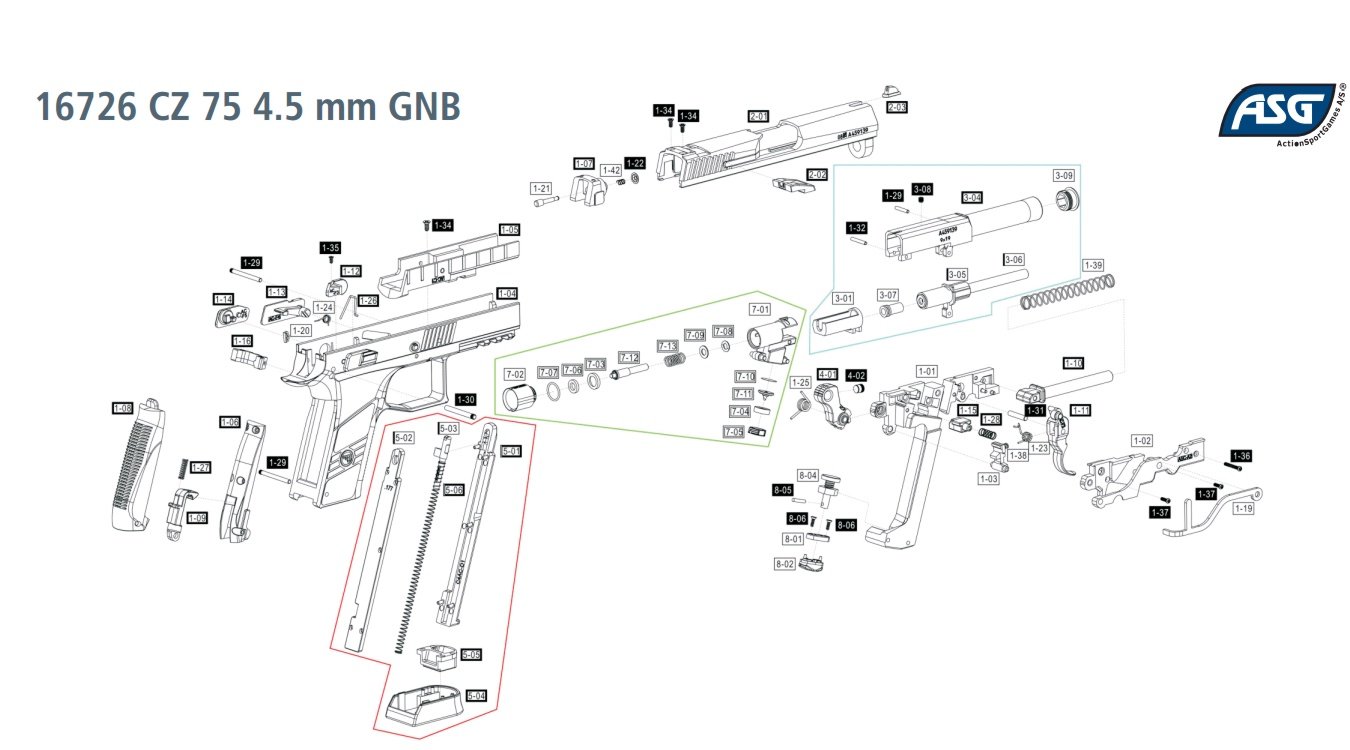 Vzduchová pistole CZ-75 P-07 Duty